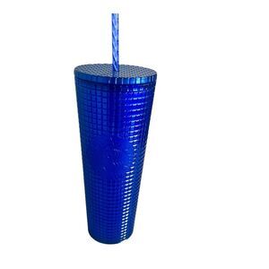 Starbucks Blue Jeweled Studded Tumbler 24oz Cold Cup '22 Holiday Limited Edition